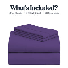 Bed Goals: Cozy Core Buttery Soft Bamboo Blend Sheets – Cooling, Wrinkle-Resistant 4-Piece Set w/ Deep Pockets – Twin, Full, Queen, King, Cal King