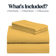 Bed Goals: Cozy Core Buttery Soft Bamboo Blend Sheets – Cooling, Wrinkle-Resistant 4-Piece Set w/ Deep Pockets – Twin, Full, Queen, King, Cal King