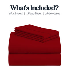 Bed Goals: Cozy Core Buttery Soft Bamboo Blend Sheets – Cooling, Wrinkle-Resistant 4-Piece Set w/ Deep Pockets – Twin, Full, Queen, King, Cal King