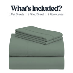 Bed Goals: Cozy Core Buttery Soft Bamboo Blend Sheets – Cooling, Wrinkle-Resistant 4-Piece Set w/ Deep Pockets – Twin, Full, Queen, King, Cal King