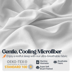 Bed Goals: Cozy Core Buttery Soft Bamboo Blend Sheets – Cooling, Wrinkle-Resistant 4-Piece Set w/ Deep Pockets – Twin, Full, Queen, King, Cal King