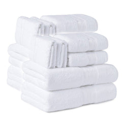 12-Piece Premium Cotton Towel Set – Ultra Soft & Absorbent Bathroom Towels with 4 Bath, 4 Hand & 4 Washcloths – Durable Everyday Luxury Towels