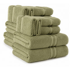 12-Piece Premium Cotton Towel Set – Ultra Soft & Absorbent Bathroom Towels with 4 Bath, 4 Hand & 4 Washcloths – Durable Everyday Luxury Towels