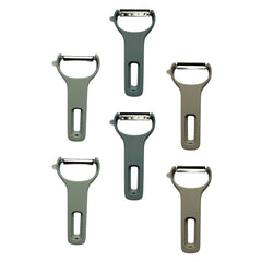 Stainless Steel Vegetable Peelers with Non-Slip Handle – Ultra-Sharp Dual-Blade Design for Potatoes, Apples, Cucumbers & More – Compact, Durable, Dishwasher Safe – 3 or 6 Pack