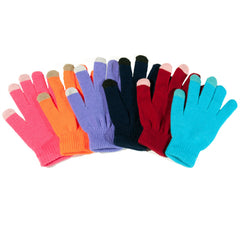 6-Pair Touchscreen Gloves – Unisex Ultra-Soft Stretch Knit Winter Gloves with Phone-Friendly Fingers – Warm, Comfy Cold-Weather Gloves for Texting & Scrolling