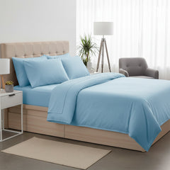 Wrinkle Resistant Dobby Stripe Bed Sheet Set – Ultra Soft 100% Polyester Sheets, Silky Smooth All-Season Bedding with Deep Pockets & Pillowcases (Twin–King)