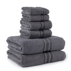 Cozy Home 100% Cotton 6-Piece Towel Set – Ultra Soft & Absorbent Bath, Hand & Washcloth Towels – Quick Dry Luxury Bathroom Towels for Home & Guest Use
