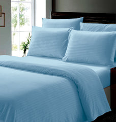 6-Piece Ultra Soft Dobby Stripe Microfiber Bed Sheet Set – Deep Pocket, Wrinkle-Resistant, Fade-Free & Breathable Bedding – All-Season Comfort, Machine Washable (Queen, King, Full)
