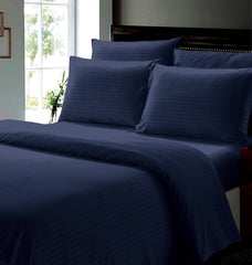 6-Piece Ultra Soft Dobby Stripe Microfiber Bed Sheet Set – Deep Pocket, Wrinkle-Resistant, Fade-Free & Breathable Bedding – All-Season Comfort, Machine Washable (Queen, King, Full)