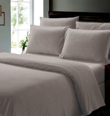 6-Piece Ultra Soft Dobby Stripe Microfiber Bed Sheet Set – Deep Pocket, Wrinkle-Resistant, Fade-Free & Breathable Bedding – All-Season Comfort, Machine Washable (Queen, King, Full)