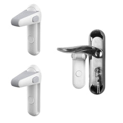 Travel Door Lever Privacy Lock (1-Pack or 2-Pack) – Portable Child & Pet Safety Door Lock for Home, Hotel & Travel – Easy Install Lever Handle Security Lock