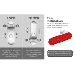 Travel Door Lever Privacy Lock (1-Pack or 2-Pack) – Portable Child & Pet Safety Door Lock for Home, Hotel & Travel – Easy Install Lever Handle Security Lock