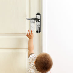 Travel Door Lever Privacy Lock (1-Pack or 2-Pack) – Portable Child & Pet Safety Door Lock for Home, Hotel & Travel – Easy Install Lever Handle Security Lock