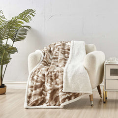 Cozy Vibes Alaska Sherpa Blanket – Super Soft Microfiber Blanket for Couch, Bed & Travel – Queen & King Sizes, Machine Washable