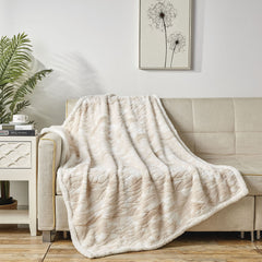 Cozy Vibes Alaska Sherpa Throw Blanket – Ultra Soft Microplush 50" x 60" – Lightweight Fleece for Couch, Bed, Dorm & Travel – Machine Washable