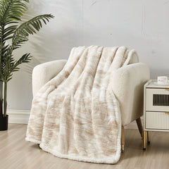 Cozy Vibes Alaska Sherpa Throw Blanket – Ultra Soft Microplush 50" x 60" – Lightweight Fleece for Couch, Bed, Dorm & Travel – Machine Washable