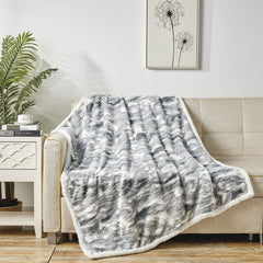 Cozy Vibes Alaska Sherpa Throw Blanket – Ultra Soft Microplush 50" x 60" – Lightweight Fleece for Couch, Bed, Dorm & Travel – Machine Washable