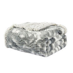 Cozy Vibes Alaska Sherpa Throw Blanket – Ultra Soft Microplush 50" x 60" – Lightweight Fleece for Couch, Bed, Dorm & Travel – Machine Washable