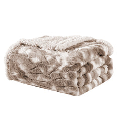 Cozy Vibes Alaska Sherpa Throw Blanket – Ultra Soft Microplush 50" x 60" – Lightweight Fleece for Couch, Bed, Dorm & Travel – Machine Washable