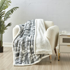 Alaska Vibes Fleece Throw Blanket – Super Soft 50" x 60" Cozy Microfiber for Bed, Couch, Dorm or Travel – Lightweight Neutral Aesthetic Blanket