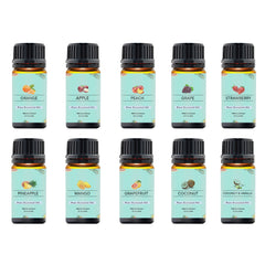 Fruity Essential Oil Set – 10 Pack Aromatherapy Oils for Diffusers, Humidifiers & Air Fresheners – Natural Fruit Scents for Home, Relaxation & DIY – 10mL Each