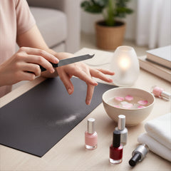 16-Piece Manicure Pedicure Grooming Kit – Stainless Steel Nail Care & Facial Tool Set with Portable Leather Travel Case for Men & Women