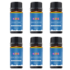 Kids Aromatherapy Essential Oils Set (6-Pack) – Natural Fragrance Oils for Diffusers & Humidifiers, Focus, Calm, Sleep & Relaxation Scents for Bedrooms, Study Spaces & Family Home Use