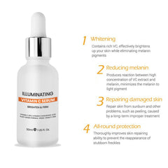 Vitamin C Face Serum with Hyaluronic Acid & Vitamin E – Brightening Hydrating Facial Serum for Dull Skin, Uneven Tone & Daily Skincare, 1 fl oz
