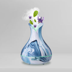 Ultrasonic Air Humidifier with Wood Grain 7 Color Changing LED Lights