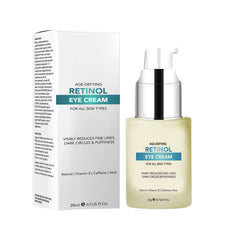 Retinol Eye Cream with Hyaluronic Acid, Aloe & Vitamin E – Hydrating Under Eye Cream for Puffiness, Fine Lines, Dry Skin & Tired-Looking Eyes, Anti-Aging Eye Moisturizer for Women & Men, 0.7 Fl Oz