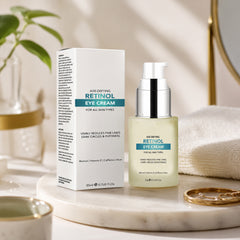 Retinol Eye Cream with Hyaluronic Acid, Aloe & Vitamin E – Hydrating Under Eye Cream for Puffiness, Fine Lines, Dry Skin & Tired-Looking Eyes, Anti-Aging Eye Moisturizer for Women & Men, 0.7 Fl Oz