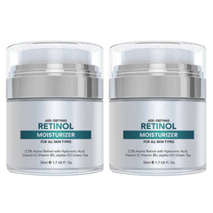 Retinol 2.5% Night Cream Moisturizer with Hyaluronic Acid, Jojoba Oil & Green Tea – Anti-Aging Face Cream for Hydration, Fine Lines & Uneven Skin Tone, 1.7 Fl Oz