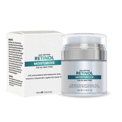 Retinol 2.5% Night Cream Moisturizer with Hyaluronic Acid, Jojoba Oil & Green Tea – Anti-Aging Face Cream for Hydration, Fine Lines & Uneven Skin Tone, 1.7 Fl Oz