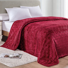 Luxe Armani Embossed Microplush Blanket – Ultra Soft, All-Season Blanket for Bed or Couch – Lightweight, Cozy & Machine Washable – Queen & King Sizes