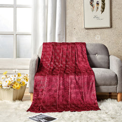 Luxe Armani Embossed Microplush Blanket – Ultra Soft, All-Season Blanket for Bed or Couch – Lightweight, Cozy & Machine Washable – Queen & King Sizes