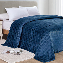 Luxe Armani Embossed Microplush Blanket – Ultra Soft, All-Season Blanket for Bed or Couch – Lightweight, Cozy & Machine Washable – Queen & King Sizes