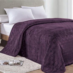 Luxe Armani Embossed Microplush Blanket – Ultra Soft, All-Season Blanket for Bed or Couch – Lightweight, Cozy & Machine Washable – Queen & King Sizes