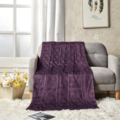 Luxe Armani Embossed Microplush Blanket – Ultra Soft, All-Season Blanket for Bed or Couch – Lightweight, Cozy & Machine Washable – Queen & King Sizes