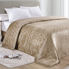Luxe Armani Embossed Microplush Blanket – Ultra Soft, All-Season Blanket for Bed or Couch – Lightweight, Cozy & Machine Washable – Queen & King Sizes