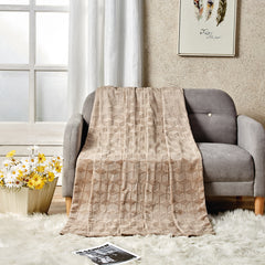 Luxe Armani Embossed Microplush Blanket – Ultra Soft, All-Season Blanket for Bed or Couch – Lightweight, Cozy & Machine Washable – Queen & King Sizes