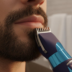 Rechargeable Clipper & Washable Electric Shaver – Wet & Dry Cordless Grooming Tool with Precision Trimmer, Pivoting Head & Stainless Steel Blades
