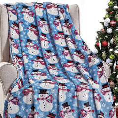 Holiday & Christmas Micro Plush Throw Blanket – Ultra Soft 50" x 60" Cozy Blanket for Couch, Bed & Movie Nights – Lightweight, Warm, Machine Washable Gift Essential
