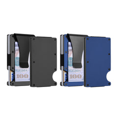 1 or 2-Pack: RFID Blocking Slim Credit Card Holder Wallet for Men – Minimalist, Scratch-Resistant, with Removable Money Clip | Modern, Durable, Everyday Carry