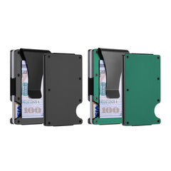 1 or 2-Pack: RFID Blocking Slim Credit Card Holder Wallet for Men – Minimalist, Scratch-Resistant, with Removable Money Clip | Modern, Durable, Everyday Carry