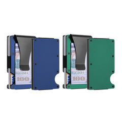 1 or 2-Pack: RFID Blocking Slim Credit Card Holder Wallet for Men – Minimalist, Scratch-Resistant, with Removable Money Clip | Modern, Durable, Everyday Carry