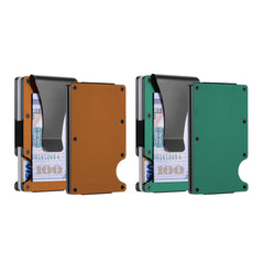 1 or 2-Pack: RFID Blocking Slim Credit Card Holder Wallet for Men – Minimalist, Scratch-Resistant, with Removable Money Clip | Modern, Durable, Everyday Carry