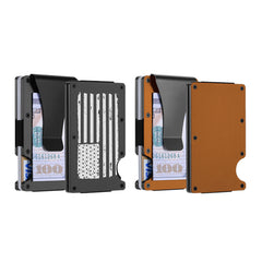 1 or 2-Pack: RFID Blocking Slim Credit Card Holder Wallet for Men – Minimalist, Scratch-Resistant, with Removable Money Clip | Modern, Durable, Everyday Carry