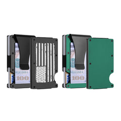 1 or 2-Pack: RFID Blocking Slim Credit Card Holder Wallet for Men – Minimalist, Scratch-Resistant, with Removable Money Clip | Modern, Durable, Everyday Carry
