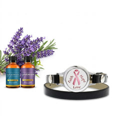 Stainless Steel Essential Oil Diffuser Bracelet with 2 Random Essential Oils – Aromatherapy Locket Bracelet with Reusable Felt Pads (Hope, Keys, Shell)