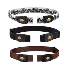 Buckle-Free Stretch Belt for Men & Women (1-Pack or 3-Pack) – Adjustable Elastic Waist Belt for Jeans, Pants & Trousers – No Buckle Comfort Belt (Fits 24”–34”)